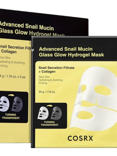 COSRX Advanced Snail Mucin Glass Glow Hydrogel Mask hydrożelowa maseczka w płachcie z mucyną ślimaka 3szt.
