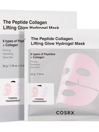 COSRX The Peptide Collagen Lifting Glow Hydrogel Mask hydrożelowa maseczka w płachcie z peptydami i kolagenem 3szt.