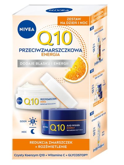 Nivea Q10 Energy zestaw krem na dzień + krem na noc 50ml
