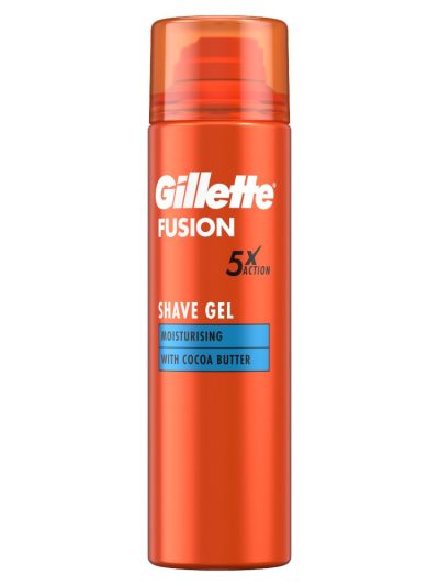 Gillette Fusion nawilżający żel do golenia z masłem kakaowym 200ml