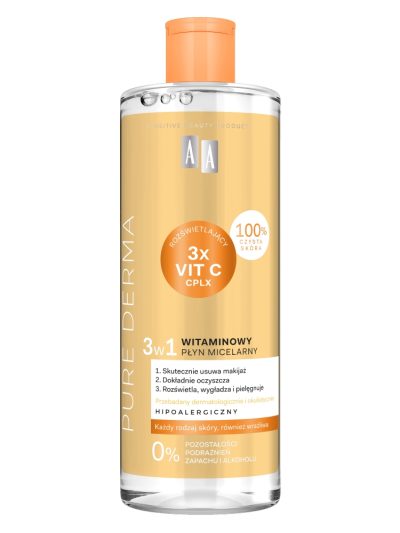 AA Pure Derma witaminowy płyn micelarny 3w1 500ml