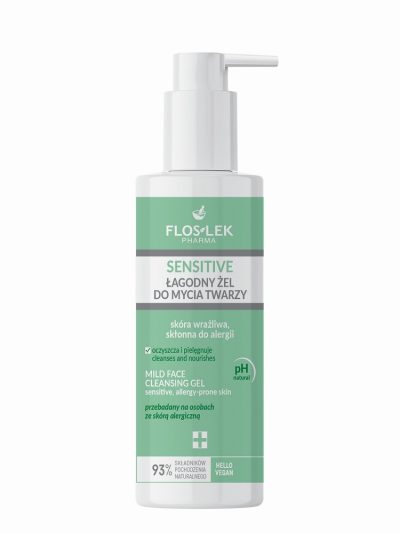 Floslek Sensitive łagodny żel do mycia twarzy do skóry wrażliwej 175ml