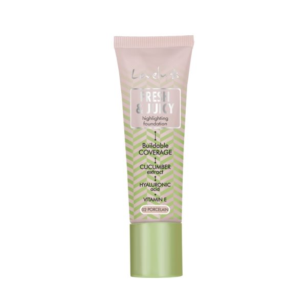 Lovely Fresh & Juicy Foundation rozświetlający podkład do twarzy 02 Porcelain 25g