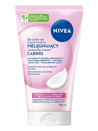 Nivea Pielęgnujący żel-krem do mycia twarzy cera sucha i wrażliwa 150ml