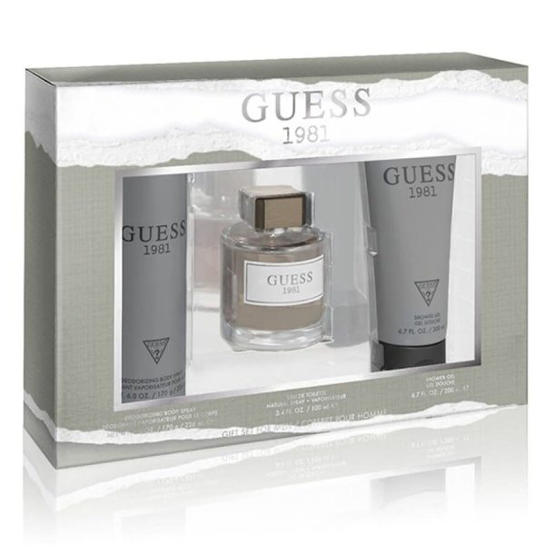 Guess 1981 for Men zestaw woda toaletowa spray 100ml + żel pod prysznic 200ml + dezodorant spray 226ml