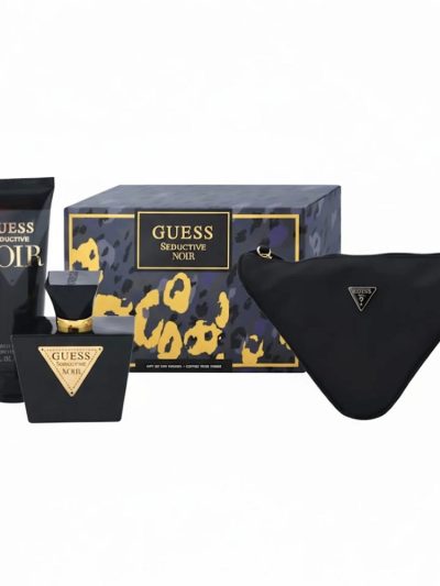 Guess Seductive Noir zestaw woda toaletowa spray 75ml + balsam do ciała 100ml + miniatura wody toaletowej 15ml + kosmetyczka