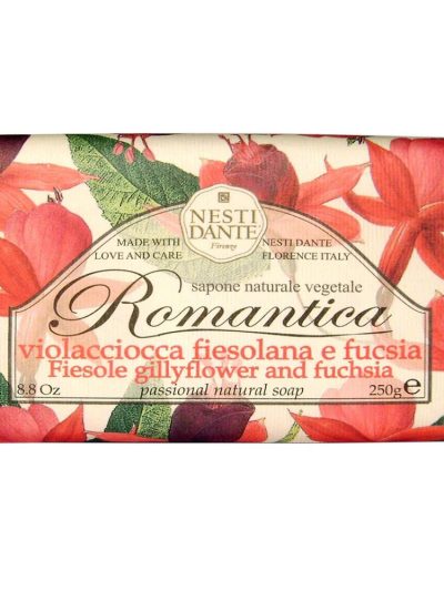 Nesti Dante Romantica mydło toaletowe Gilyflower & Fuchsia 250g