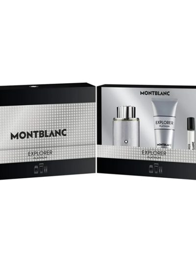 Mont Blanc Explorer Platinum zestaw woda perfumowana spray 100ml + żel pod prysznic 100ml + miniatura wody perfumowanej 2x7.5ml