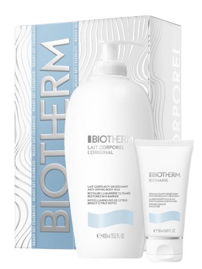 Biotherm Lait Corporel zestaw mleczko do ciała 400ml + krem do rąk 50ml