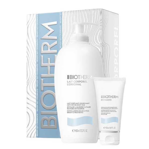 Biotherm Lait Corporel zestaw mleczko do ciała 400ml + krem do rąk 50ml