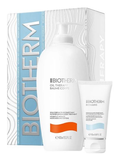 Biotherm Oil Therapy zestaw balsam do ciała 400ml + krem do rąk 50ml