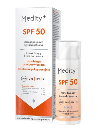 Medity+ Nawilżający krem do twarzy SPF50 50ml