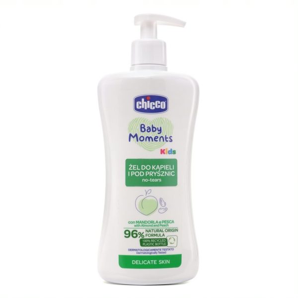 Chicco Baby Moments Kids żel do kąpieli i pod prysznic dla skóry delikatnej 0m+ 500ml