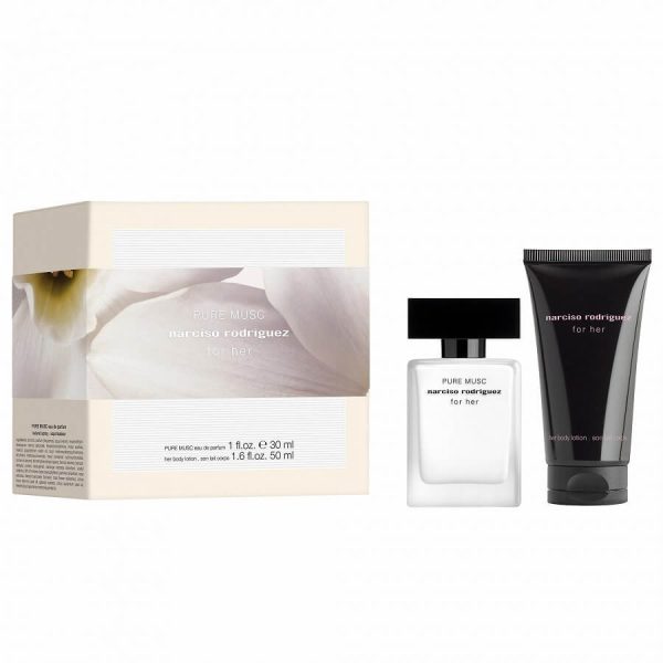 Narciso Rodriguez Pure Musc For Her zestaw woda perfumowana spray 30ml + balsam do ciała 50ml