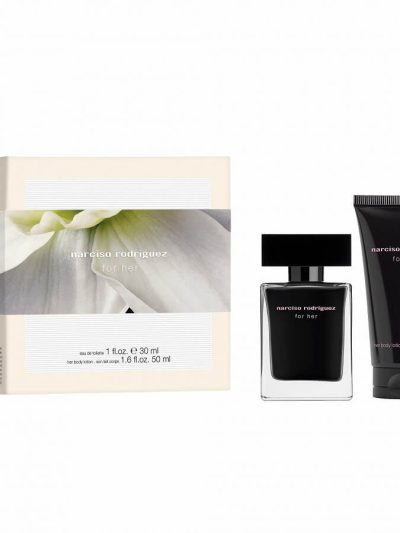 Narciso Rodriguez For Her zestaw woda toaletowa spray 30ml + balsam do ciała 50ml