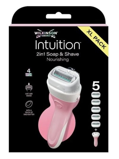 Wilkinson Intuition Nourishing maszynka z 4 ostrzami i 5 wkładów