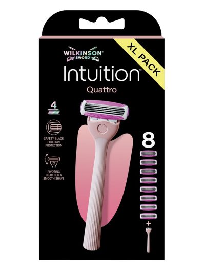 Wilkinson Intuition Quattro maszynka do golenia z 4 ostrzami i 8 wkładów