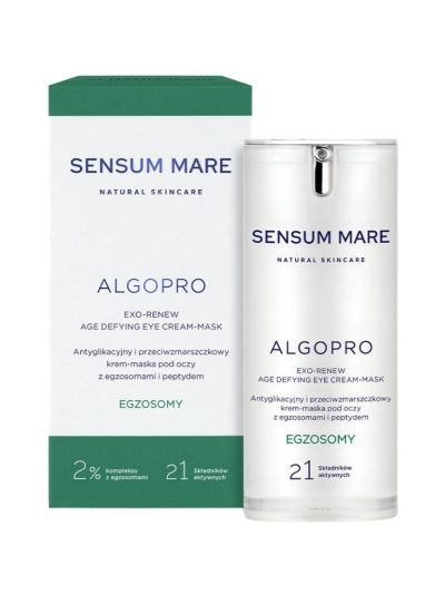 Sensum Mare Algopro antyglikacyjny i przeciwzmarszczkowy krem-maska pod oczy z egzosomami i peptydem 15ml