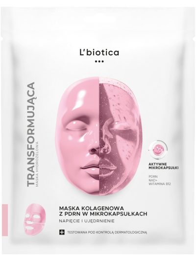L'biotica Maska kolagenowa z PDRN w mikrokapsułkach Napięcie i Ujędrnienie 1szt.