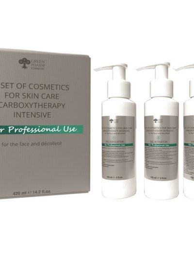 Green Pharm Cosmetic Carboxytherapy Intensive zestaw kosmetyczny do pielęgnacji skóry do twarzy i obszaru dekoltu 420ml
