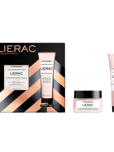 LIERAC Hydragenist zestaw nawilżający krem-żel rozświetlający 50ml + maska wypełniająca 75ml
