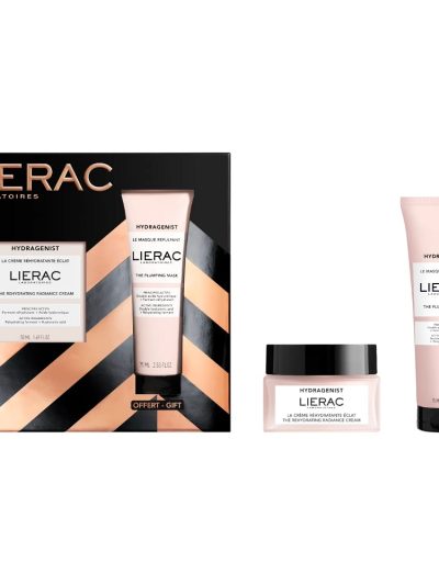 LIERAC Hydragenist zestaw nawilżający krem rozświetlający 50ml + maska wypełniająca 75ml