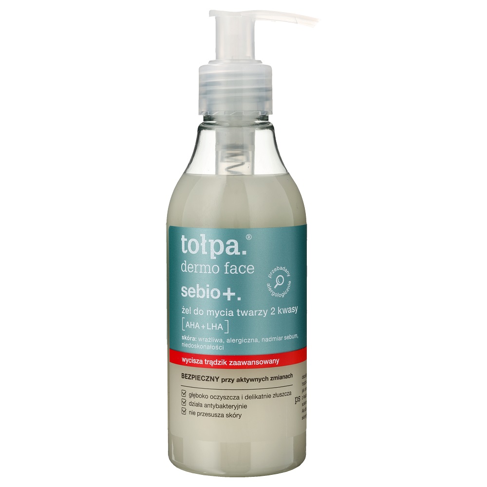 Tołpa Tołpa Dermo Face Sebio+ żel do mycia twarzy 2 kwasy: AHA + LHA 195ml — Inhaltsstoffe i ocena