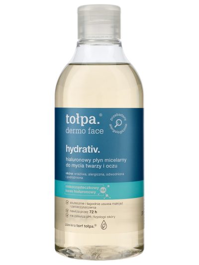 Tołpa Dermo Face Hydrativ hialuronowy płyn micelarny do mycia twarzy i oczu 400ml