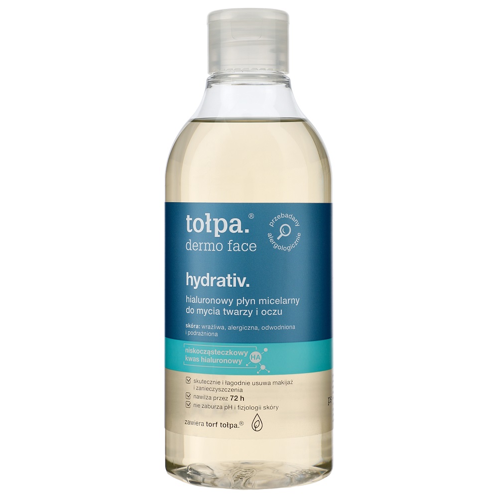 Tołpa Tołpa Dermo Face Hydrativ hialuronowy płyn micelarny do mycia twarzy i oczu 400ml — Składniki i ocena