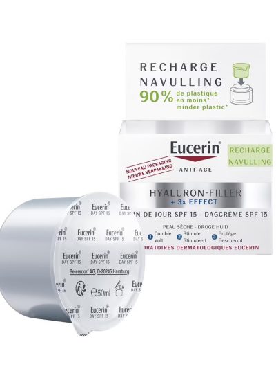 Eucerin Hyaluron-Filler + 3x Effect krem na dzień SPF15 do skóry suchej Refill 50ml