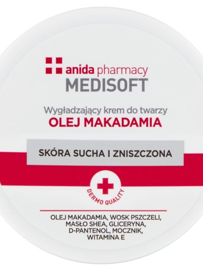 Anida Medisoft wygładzający krem do twarzy olej makadamia 100ml
