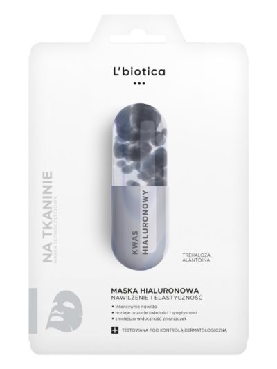 L'biotica Maska hialuronowa na tkaninie - nawilża i uelastycznia 23ml