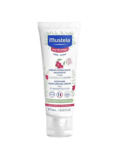 Mustela Soothing Moisturizing Cream łagodzący krem nawilżający do twarzy dla dzieci i niemowląt 40ml
