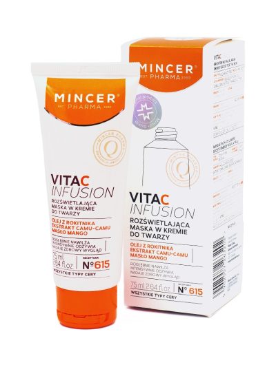 Mincer Pharma Vita C Infusion rozświetlająca maska w kremie do twarzy  No.615 75ml