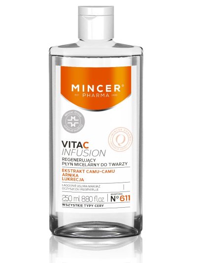 Mincer Pharma Vita C Infusion regenerujący płyn micelarny do twarzy No.611 250ml