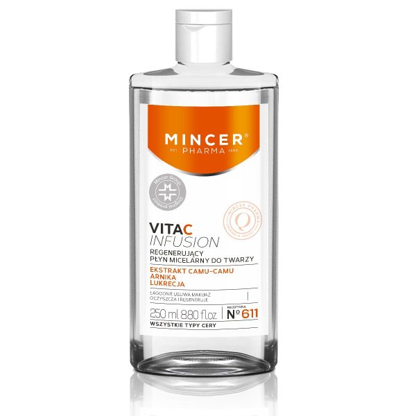 Mincer Pharma Vita C Infusion regenerujący płyn micelarny do twarzy No.611 250ml