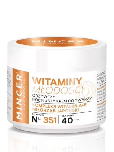 Mincer Pharma Witaminy Młodości 40+ odżywczy półtłusty krem do twarzy No 351 50ml