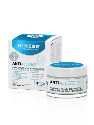 Mincer Pharma Antiallergic nawilżająco-kojący krem na dzień przeciw zaczerwienieniom No.1101 50ml