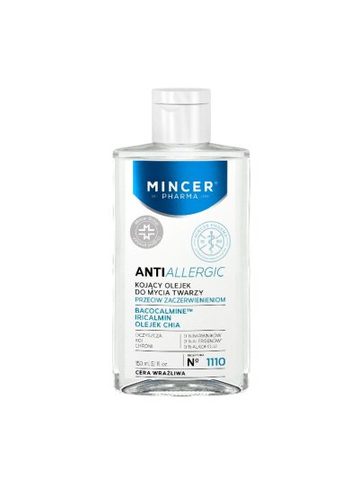 Mincer Pharma Antiallergic kojący olejek do mycia twarzy przeciw zaczerwienieniom No.1110 150ml