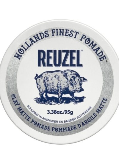 Reuzel Hollands Finest Pomade Clay Matte Pomade matująca glinka do włosów na bazie wody 95g