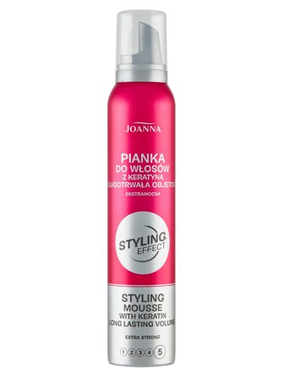 Joanna Styling Effect pianka do włosów z keratyną ekstramocna 150ml