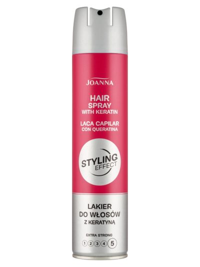 Joanna Styling Effect lakier do włosów z keratyną ekstramocny 250ml