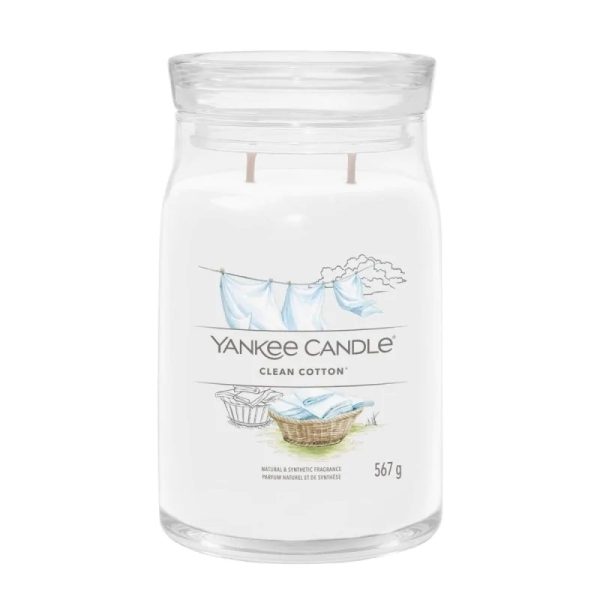 Yankee Candle Duża świeca zapachowa Clean Cotton 567g