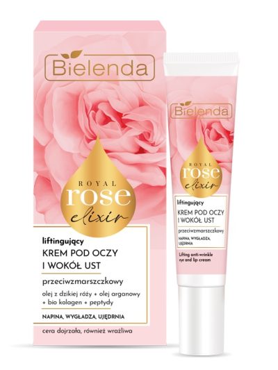 Bielenda Royal Rose Elixir przeciwzmarszczkowy krem liftingujący pod oczy i wokół ust 15ml