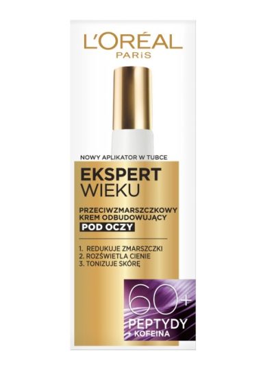 L'Oreal Paris Ekspert Wieku 60+ przeciwzmarszczkowy krem odbudowujący pod oczy 15ml