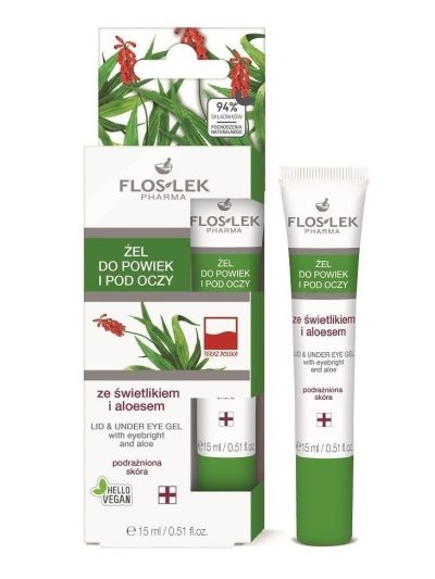 Floslek Żel do powiek i pod oczy ze świetlikiem i aloesem 15ml