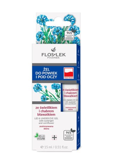 Floslek Żel do powiek i pod oczy ze świetlikiem i chabrem bławatkiem 15ml