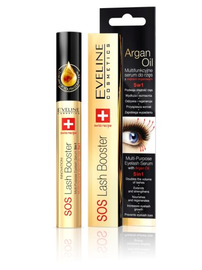 Eveline Cosmetics Sos Lash Booster multifunkcyjne serum do rzęs z olejkiem arganowym 10ml