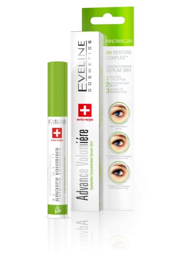 Eveline Cosmetics Advance Volumiere 3w1 skoncentrowane serum do rzęs 10ml