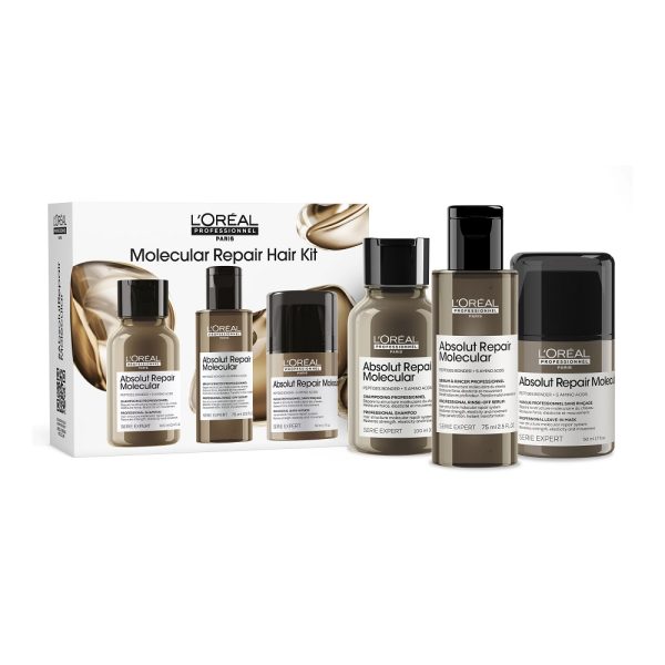 L'Oreal Professionnel Serie Expert Absolut Repair Molecular zestaw szampon 100ml + serum 75ml + krem 50ml